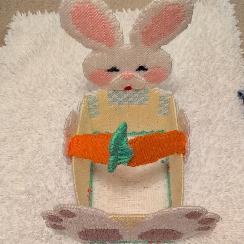 Handmade Vintage Easter Bunny Basket - One of A Kind! G3